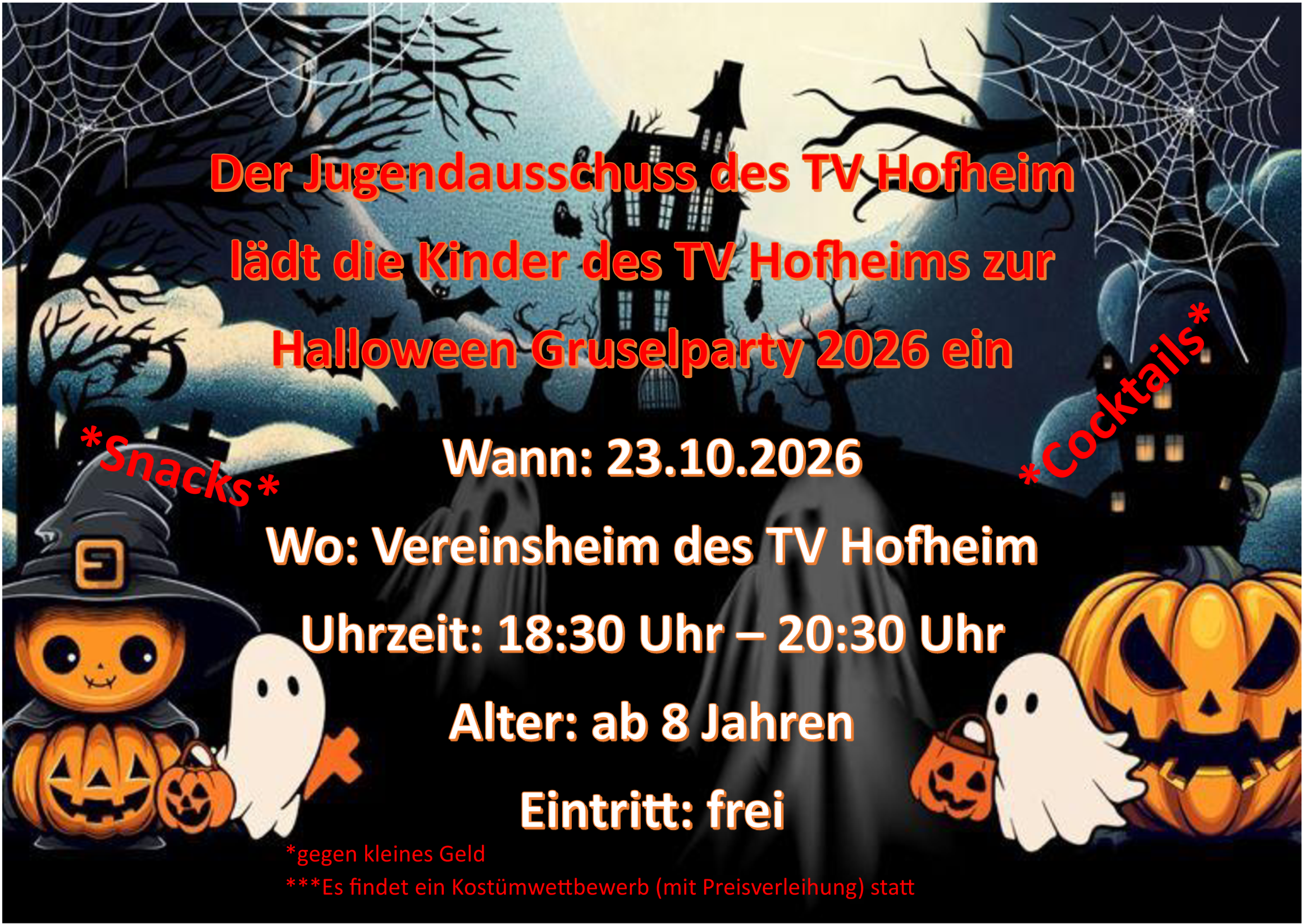 Halloweenparty 2026 beim TV 1896 Hofheim/Ried e.V.